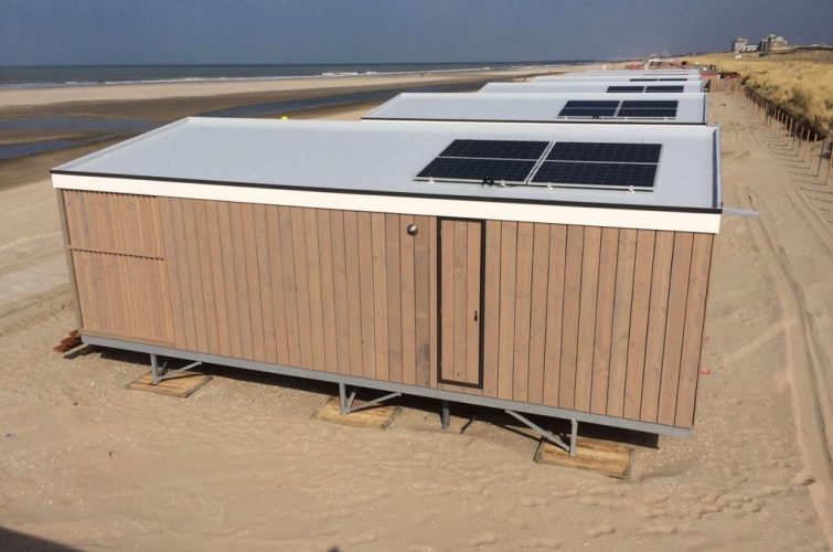 Solar panels on tiny house