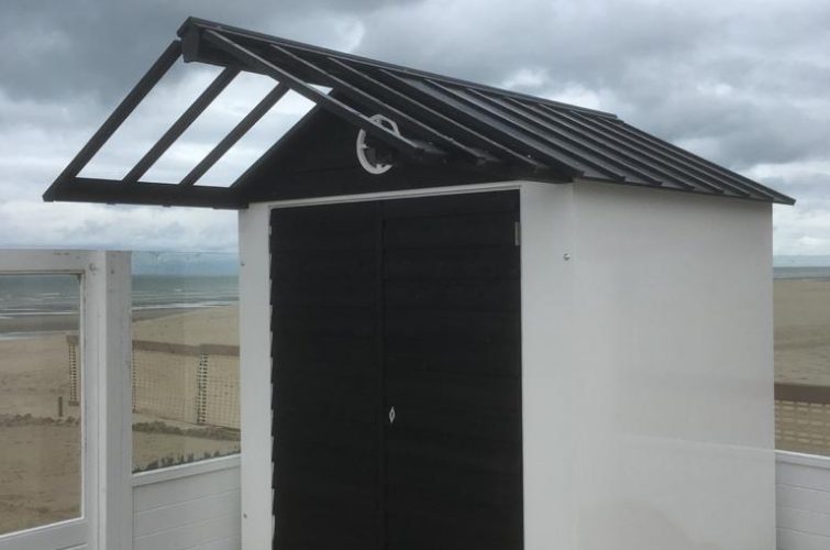 Group of beach cabins